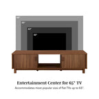 Meuble TV moderne à portes cannelées