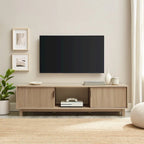 Meuble TV moderne à portes cannelées