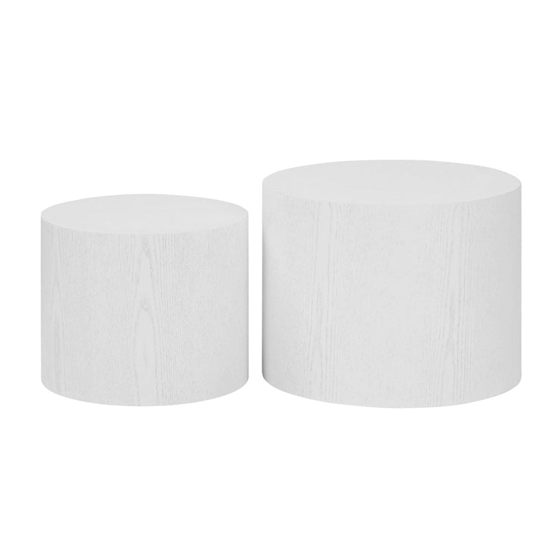 Lot de tables gigognes rondes, tables basses et d'appoint, aucun assemblage requis