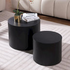 Lot de tables gigognes rondes, tables basses et d'appoint, aucun assemblage requis
