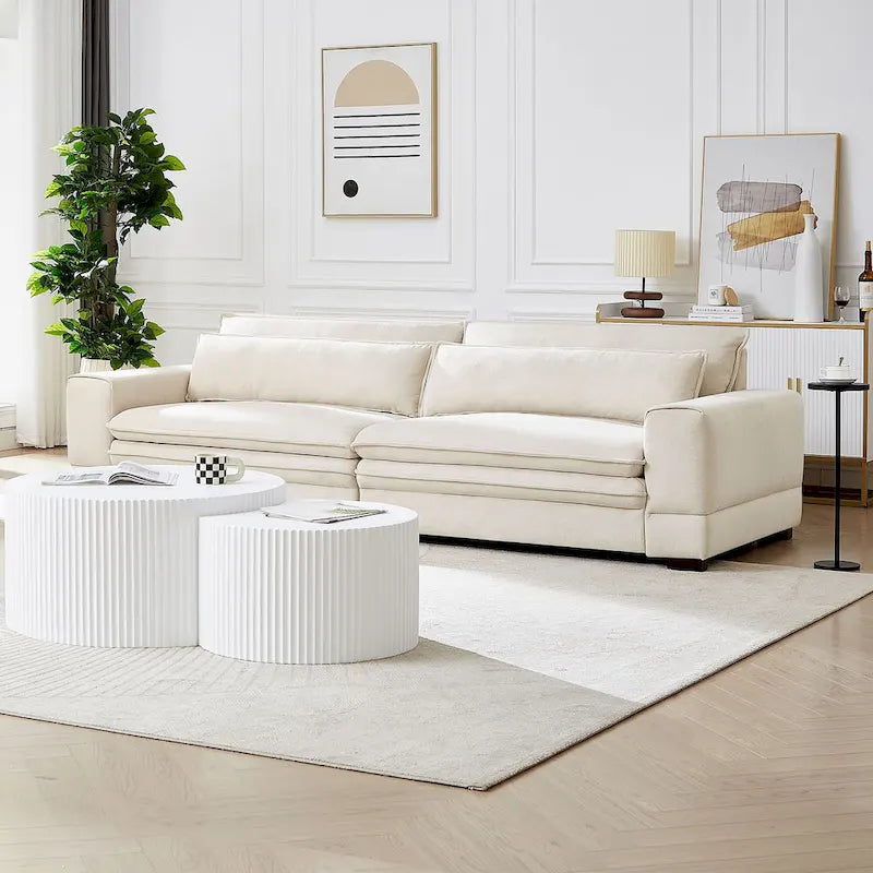 Mid-Century Sofa Couch Modern Upholstered Couch for Livingroom,Bedroom, Apartment, Home Office