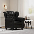 Fauteuil à accoudoirs capitonné réglable noir 35.04 avec pieds robustes