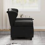 Fauteuil à accoudoirs capitonné réglable noir 35.04 avec pieds robustes
