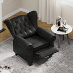 Fauteuil à accoudoirs capitonné réglable noir 35.04 avec pieds robustes
