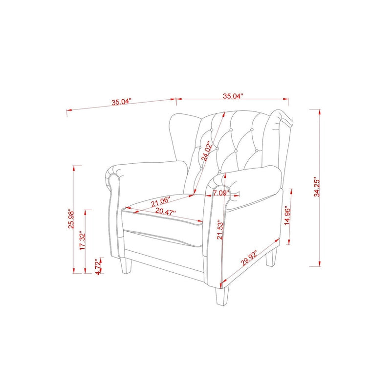 Fauteuil à accoudoirs capitonné réglable noir 35.04 avec pieds robustes