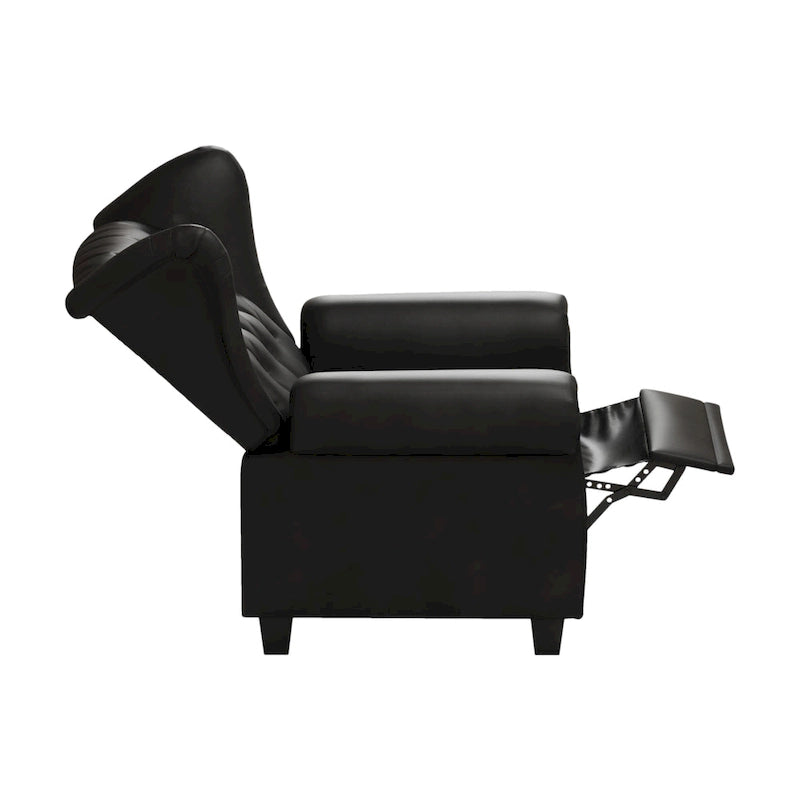 Fauteuil à accoudoirs capitonné réglable noir 35.04 avec pieds robustes