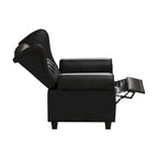 Fauteuil à accoudoirs capitonné réglable noir 35.04 avec pieds robustes