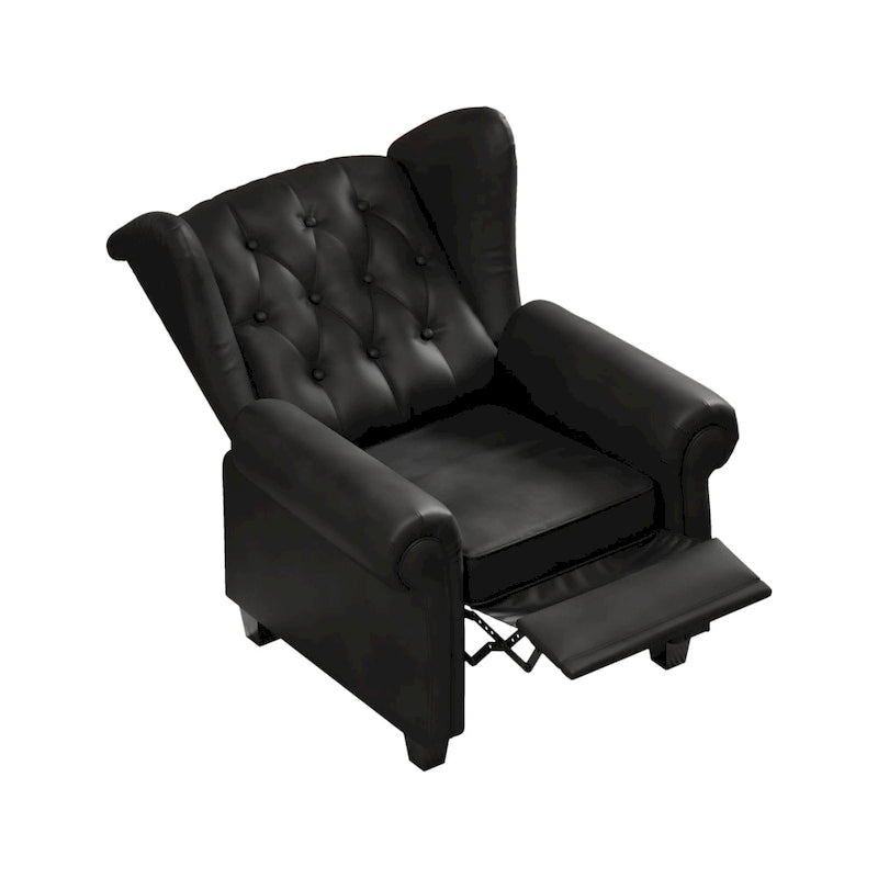Fauteuil à accoudoirs capitonné réglable noir 35.04 avec pieds robustes