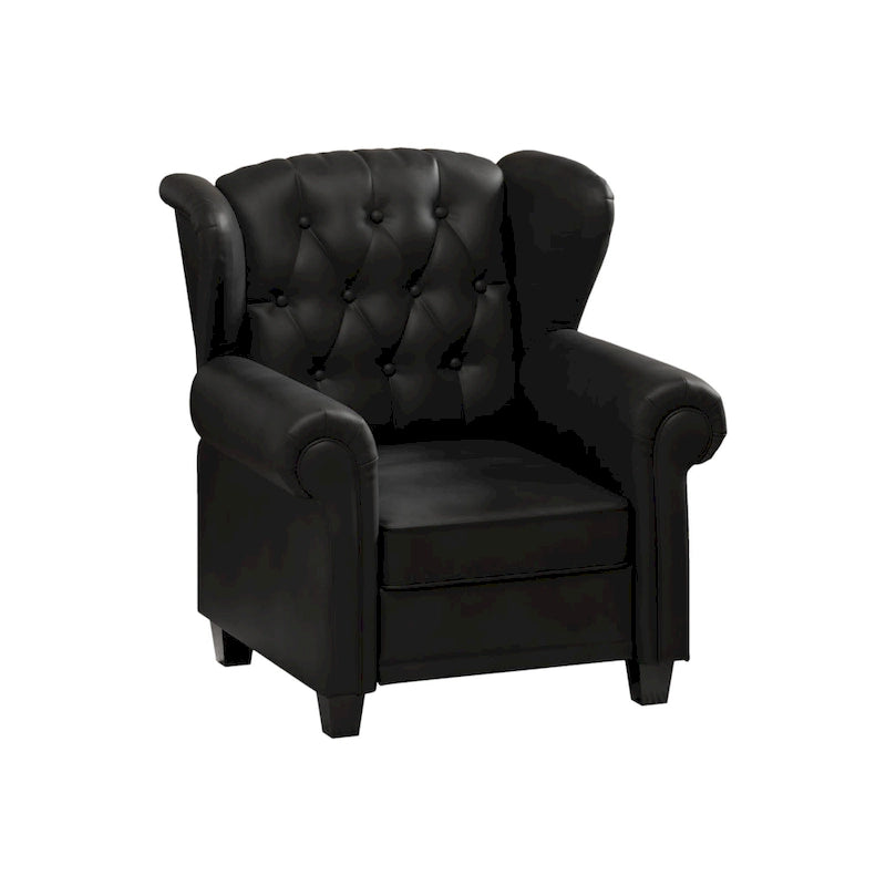Fauteuil à accoudoirs capitonné réglable noir 35.04 avec pieds robustes