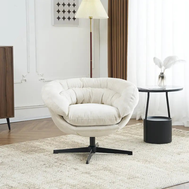 Fauteuil pivotant de club en chenille