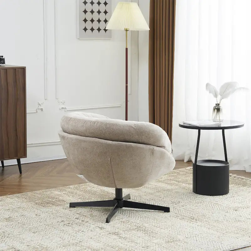 Fauteuil pivotant de club en chenille