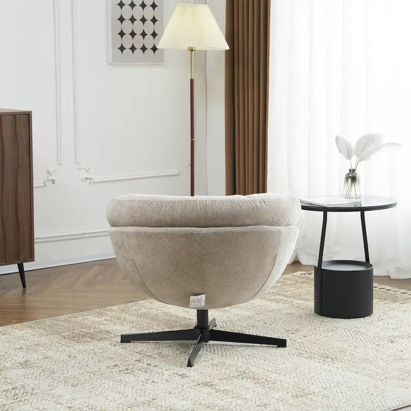 Fauteuil pivotant de club en chenille