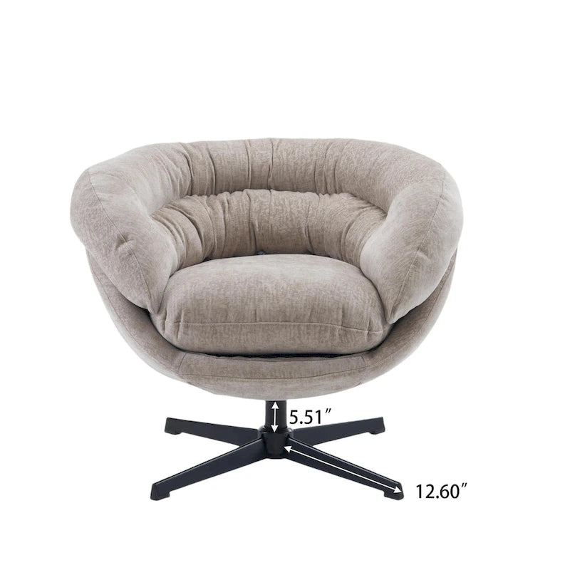 Fauteuil pivotant de club en chenille
