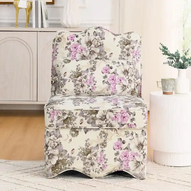 Chaise de salle à manger individuelle en velours avec coussin d'assise moelleux