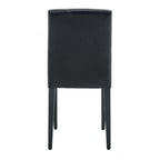 Lot de 2 chaises de salle à manger en cuir, chaises d'appoint sans accoudoirs à dossier haut, chaises à coussin souple avec pieds en métal pour salon et cuisine