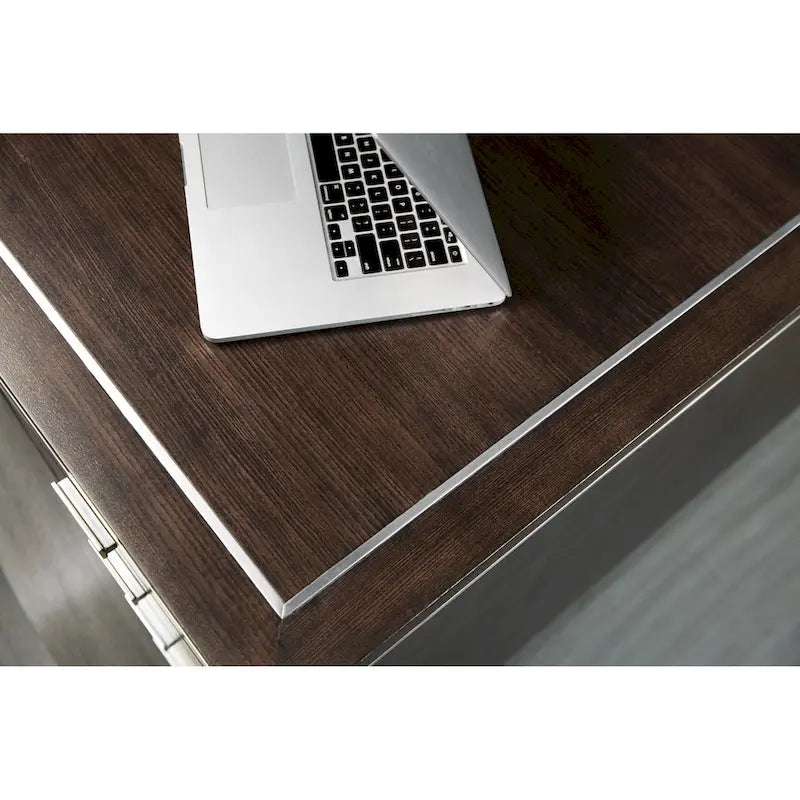 Bureau d'ordinateur contemporain industriel de 183 cm de large