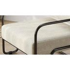 Fauteuil d'appoint en velours côtelé avec cadre en fer pour salon