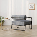 Fauteuil d'appoint en velours côtelé avec cadre en fer pour salon