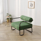 Fauteuil d'appoint en velours côtelé avec cadre en fer pour salon