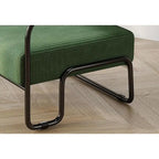 Fauteuil d'appoint en velours côtelé avec cadre en fer pour salon