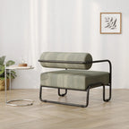 Fauteuil d'appoint en velours côtelé avec cadre en fer pour salon