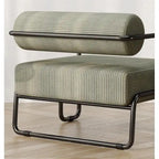 Fauteuil d'appoint en velours côtelé avec cadre en fer pour salon