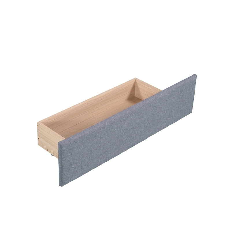 Lit de repos double avec tiroir, cadre de lit en bois, double gigogne rembourré, pas besoin de sommier tapissier pour adolescents
