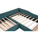 Lit de repos double avec tiroir, cadre de lit en bois, double gigogne rembourré, pas besoin de sommier tapissier pour adolescents