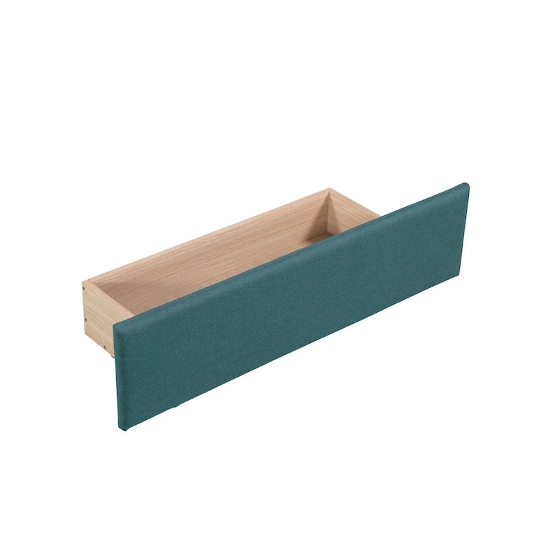 Lit de repos double avec tiroir, cadre de lit en bois, double gigogne rembourré, pas besoin de sommier tapissier pour adolescents