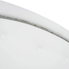 Lit plateforme capitonné avec tête de lit tuftée, LED et deux tiroirs pour chambre à coucher