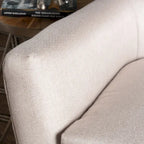 Chaise haute tapissée à dossier haut de 32,5 moderne avec capitonnage et pieds en bois d'hévéa