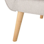 Chaise haute tapissée à dossier haut de 32,5 moderne avec capitonnage et pieds en bois d'hévéa
