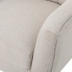 Chaise haute tapissée à dossier haut de 32,5 moderne avec capitonnage et pieds en bois d'hévéa