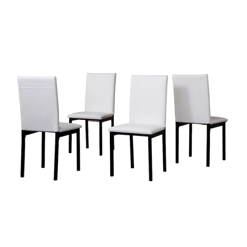 Ensemble de salle à manger 5 pièces de style moderne avec table rectangulaire et 4 chaises hautes rembourrées