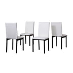 Ensemble de salle à manger 5 pièces de style moderne avec table rectangulaire et 4 chaises hautes rembourrées