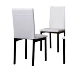 Ensemble de salle à manger 5 pièces de style moderne avec table rectangulaire et 4 chaises hautes rembourrées