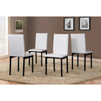 Ensemble de salle à manger 5 pièces de style moderne avec table rectangulaire et 4 chaises hautes rembourrées