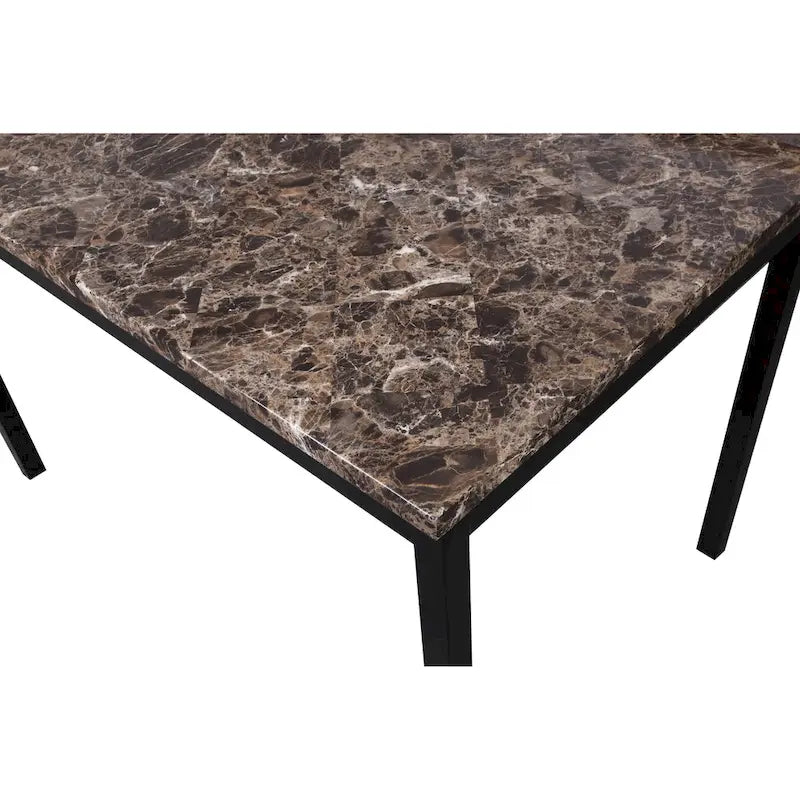 Ensemble de salle à manger 5 pièces de style moderne avec table rectangulaire et 4 chaises hautes rembourrées