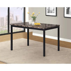 Ensemble de salle à manger 5 pièces de style moderne avec table rectangulaire et 4 chaises hautes rembourrées