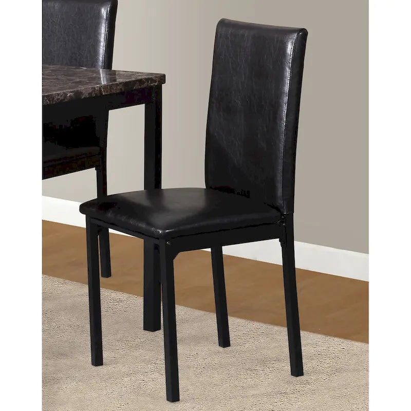 Ensemble de salle à manger 5 pièces de style moderne avec table rectangulaire et 4 chaises hautes rembourrées