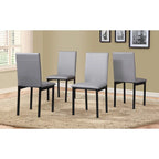 Ensemble de salle à manger 5 pièces de style moderne avec table rectangulaire et 4 chaises hautes rembourrées