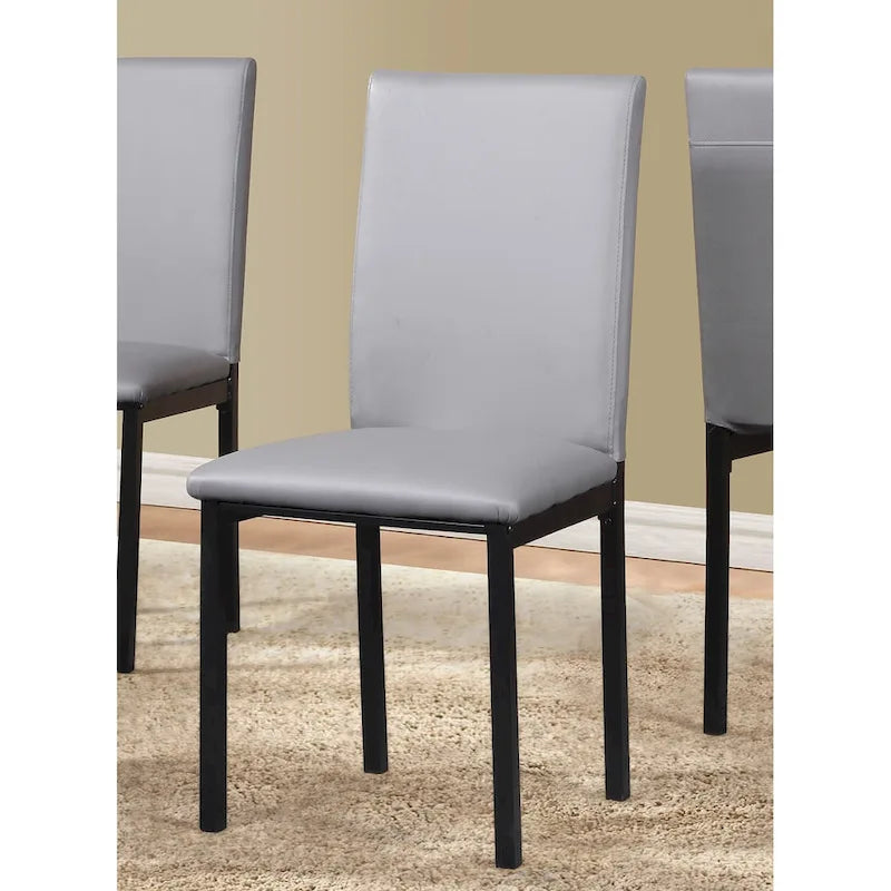 Ensemble de salle à manger 5 pièces de style moderne avec table rectangulaire et 4 chaises hautes rembourrées