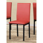 Ensemble de salle à manger 5 pièces de style moderne avec table rectangulaire et 4 chaises hautes rembourrées