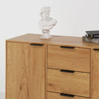 Bahut buffet moderne avec 2 portes, étagères de rangement et 3 tiroirs