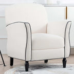 Fauteuil d'appoint rembourré avec pieds en bois