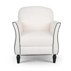 Fauteuil d'appoint rembourré avec pieds en bois