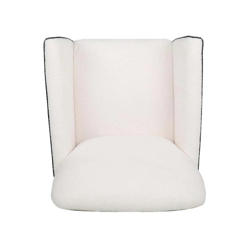 Fauteuil d'appoint rembourré avec pieds en bois