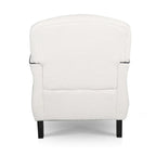 Fauteuil d'appoint rembourré avec pieds en bois