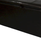 Banc de rangement en similicuir marron