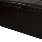 Banc de rangement en similicuir marron